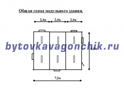 Блок-модульное офисное здание из 3-х шт БК